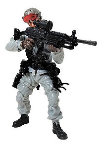 Boneco Soldado Militar Operações Especiais Figura Ação 10 Cm