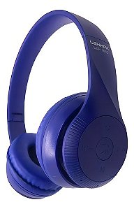 Fone De Ouvido Grande Bluetooth Headset Stereo Sem Fio Hi Fi Cor Azul Royal