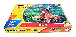 Quebra Cabeça Girafas Animais Coleção Zoo Brinquedo Presente