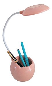 Luminária Decoração Home Office Abajur Led C/ Porta Lápis