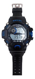 Relógio Masculino Smael Digital Cronometro Pulseira Luz Led