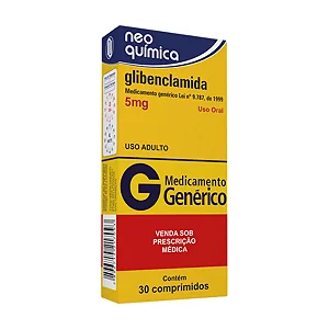 Glibenclamida 5mg C/30 Comprimidos Neo Química