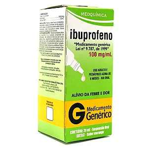 Ibuprofeno 100mg/Ml 20ml Medquímica Genérico