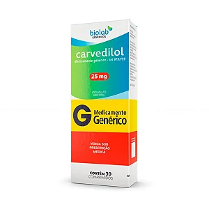 Carvedilol 25mg C/30 Comprimidos Biolab