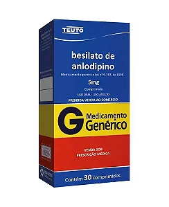 Besilato De Anlodipino 5mg C/30 Comprimidos Teuto