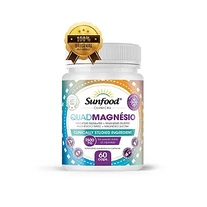 Quad Magnésio 60 Cápsulas 1500mg | Sunfood