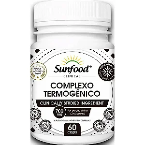 Complexo Termogênico Sunfood Clinical 700Mg 60 Caps - Branco