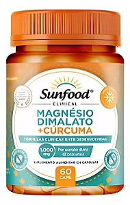 Magnesio Dimalato + Curcuma 1000mg 60 Caps Sunfood