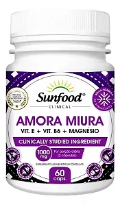 Amora Miúra + Magnésio Dimalato + Vitamina E + Vitamina B6 60 caps. 1000mg