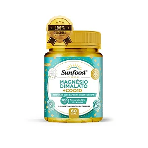 Magnésio Dimalato + COQ10 700mg 60 caps | Sunfood
