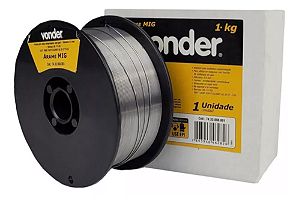 ARAME MIG/AUTP. ACO AWS A5.20 0,8MM CARRETEL RL 1,0KG SEM GAS 7432008001 VONDER