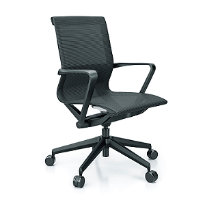 CADEIRA CAVALETTI ALTA BLACK TELA PRETA ALUMINIO