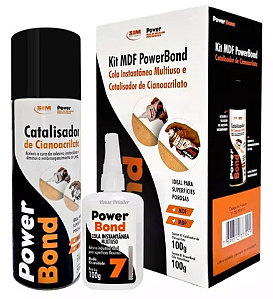 Kit MDF Cola Bonder 100gr / Catalisador 100Gr Power Bond