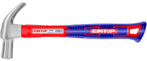 Martelo Unha 27mm Cabo Fibra Azul/Vermelho Emtop