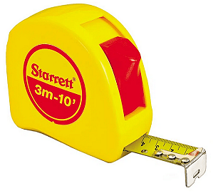Trena 3 Metros Aço Graduação Milímetros/Polegadas - Starrett