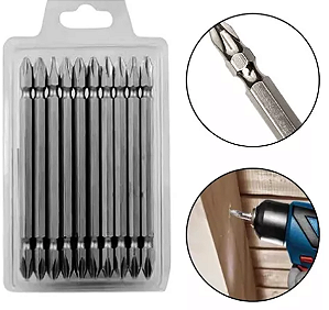 Ponteira Philips Bits PH2 65mm 1/4 Ponta Dupla Imantada 10 peças