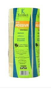 Fita Adesiva 45X100m Transparente Larga Koretech Kit 5un