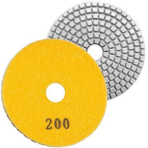 Disco de Polimento Brilho D'agua G200 Diamantada 4" 100mm