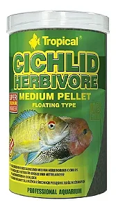 Ração Tropical Cichlid Herbivore Medium Pellet 360g