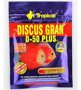 Ração Tropical Discus Gran D-50 Plus - 20g sachet
