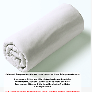 Tecido Tricoline Liso  Branco 100% algodão pré lavado