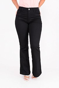 Calça Sarja Feminina Flare Cintura Alta