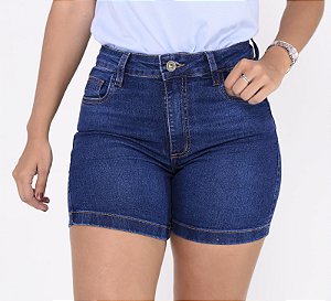 Bermuda Jeans Meia Coxa Feminina com Elastano