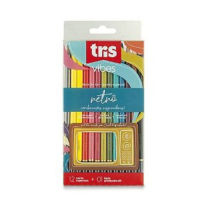 Lapis De Cor Vibes - Tons Retrô - 12 Cores + 1 Lápis 6B