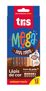 Lápis De Cor Mega Soft Color - Tons De Pele - 12 Cores