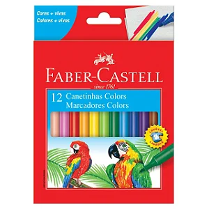Hidrocor Cores Faber Castell - cx 12 uni