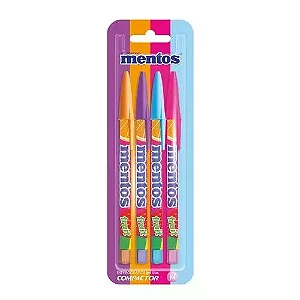 Caneta Compactor Esferográfica JET LUX MENTOS - 4 Cores