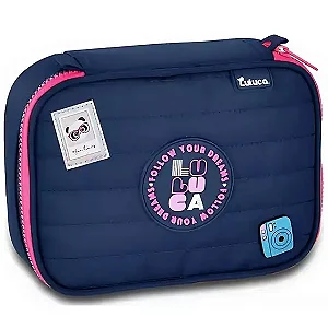Estojo BOX Luluca Escolar - Azul Marinho - 1 uni
