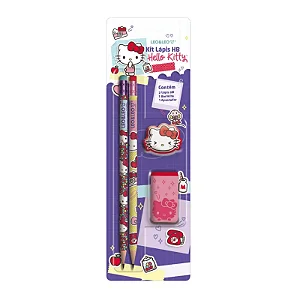 Kit Escolar Hello Kitty 4 Peças LEO E LEO