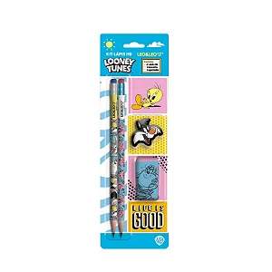 Kit Lápis Hb Looney Tunes 2 Lapis/Apontador/Borracha - Leo & Leo