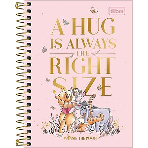 Caderno Universitário Connect 10 Matérias Pooh - A hug is always