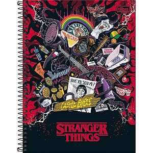Caderno Espiral Universitário Connect 1 M Stranger Things 80 Folhas - Tilibra -(Opc 3)- 1 Uni