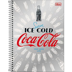 Caderno Espiral Universitário 1 Matérias Coca Cola 80 Folhas - Tilibra (Opc 1)