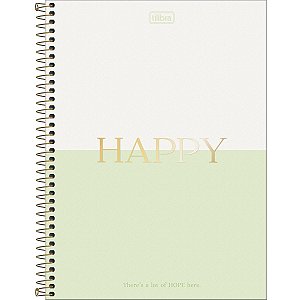 Caderno Espiral Universitário 12 Matérias HAPPY 192 Folhas - Tilibra (Opc 4)