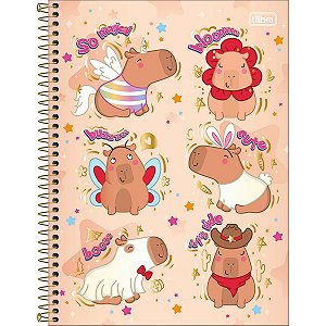 Caderno Espiral Universitário 10 Matérias CAPYCLUB 160 Folhas - Tilibra (Opc 4)