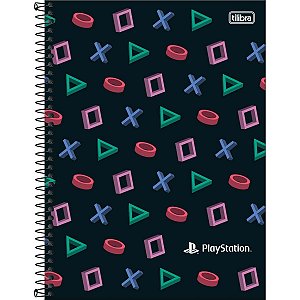 Caderno Espiral Universitário 10 Matérias Playstation 160 Folhas - Tilibra (Opc 2)