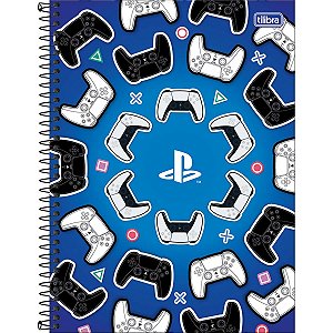 Caderno Espiral Universitário 10 Matérias Playstation 160 Folhas - Tilibra (Opc 4)
