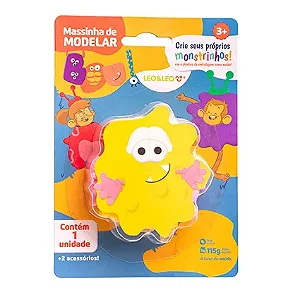 Kit Massa De Modelar Buu Com 1 Cor E 2 Pecas - Leo E Leo 1 Uni