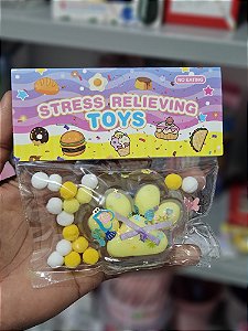 Squishy Alívio Estresse Amarelo com Transparente - 1 Uni