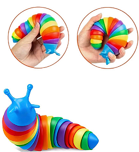 Minhoca colorido - Brinquedo que acende