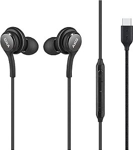 Fone Samsung AKG USB tipo-C com fio e controles - EO-IC100BBEGBR
