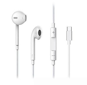 Fone De Ouvido Stereo Earpods Tipo C para Xiaomi MI 8, MI 9, SE