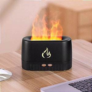 Difusor Ultrassônico de Aromas/Óleos essenciais e Umidificador de Ar com Efeito chamas - 180ML