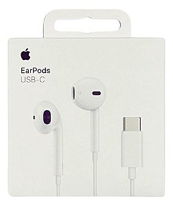 Apple Earpods USB-C Fone de ouvido para iPhone 15 e iPhone 16 - MTJY3ZM/A
