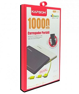 Carregador Portátil Kapbom KA-951 Original PowerBank 10.000 mAh