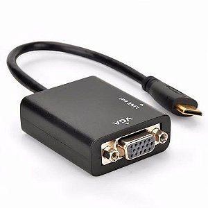Cabo Adaptador Conversor Hdmi Para Vga com Saída P2 de Áudio